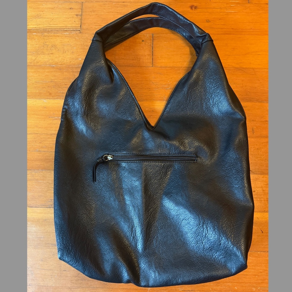 Urban Originals Lenora Faux Leather Hobo Bag - black